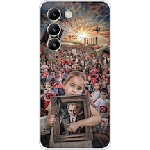 Vivo V30 Lite Uyumlu Atatürk Anıtkabir Baskılı Silikon Kılıf Renkli