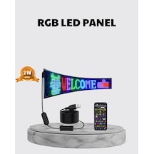 Rgb Led Panel Çok Renkli, Kumandalı, Usb Bağlantılı Yazı Ve Gıf Gösterimli Akıllı Lamba Çok Renkli