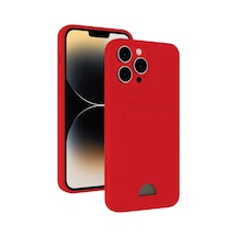 Newface - 359 - İphone 13 Pro Max Kılıf Kelvin Kartvizitli Silikon - Cadde101 - - Kırmızı