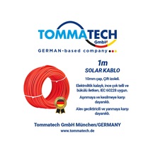 10mm Solar Güneş Paneli Kablosu Kırmızı 1m