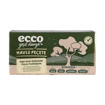 Ecco Peçete 30x30cm 150 Adet Kahverengi Geri Dönüşümlü Havlu Peçete 2'li Ekonomik Paket - 2 Ade Tarı