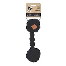Coto Siyah Duo Ball Örgü Köpek Oyuncağı 28 Cm