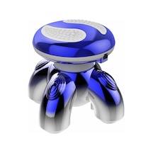 Dört Köşeli Üçgen Usb Elektrikli Titreşim Küçük Şarjlı Işıklı Masaj Cihazı - Safir Mavi