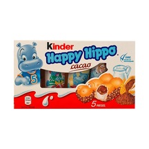 Kinder Happy Hippo Cacao 5'li Gofret 91g - Lezzetli Ve Sevimli Atıştırmalık 2'li Ekonomik Paket Tarı