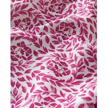 Carnival Floral Polyester Masa Örtüsü Fuşya Acı Kahverengi