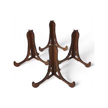 Tabak Ve Süs Levhaları Gerçek Ahşap 4'lü Teşhir Ayağı 10x10 Cm