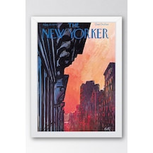 The New Yorker Çerçeveli Tablo August 27 1979 - Ağustos Güneş Batımıtablosu