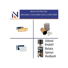 Mercedes C Serisi 203 C230 2.5 2005-2008 Bosch 3'lü Filtre Seti