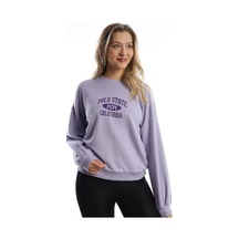 Kadın Polo State Baskılı 3 İplik Sweat Lila