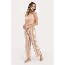 Arnetta Lovely Koyu Yavruağzı Kadın Kısa Kol Pijama Takımı 5274-26468 Koyu Yavruağzı