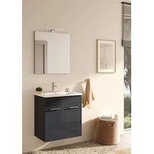 VitrA Ardea Banyo Dolabı Seti 60 Cm 67072 Antrasit - Gri