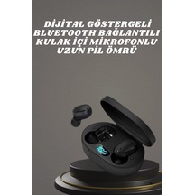 Bluetooth Kulaklık Tws Yüksek Ses Kaliteli Kesintisiz Dijital Göstergeli Kulaklık Renkli