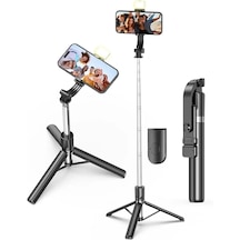 Genz Bilişim Led Işıklı Selfie Çubuğu Ve Bluetooth Kumandalı Kablosuz Selfie Stick Max: 70 Cm Uzunluk Siyah