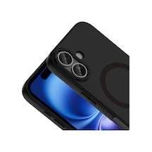 İphone 17 Kılıf M-safe Şarj Özellikli Zore Aris Silikon Kapak - Siyah
