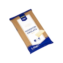 Metro Chef Beyaz Kuvertür Çikolata 2,5 Kg - Pastacılık Ve Tatlılar İçin Tarı