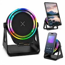Bt - Sd - Usb Şarjlı Telefon Tutacak Rgb Işıklı Bluetooth Wireless Speaker Hoparlör 5w Pl-4676 5492