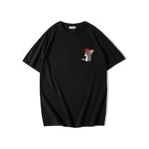 Brz Collection Unisex Oversize Tom And Jerry ''tom'' T-shirt-siyah Siyah