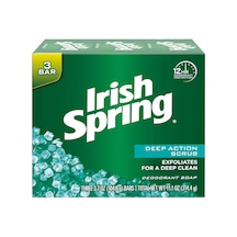 Irish Spring Deep Action Deodorant Sabun 104.8 G x 3
