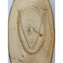 Unisex Gold Rengi Gömlek Yaka Zinciri İğnesi Aksesuarı Pytkgmlznc