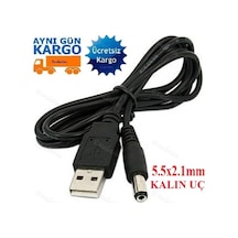Usb To Dc Adaptör Power Güç Çevirici Kablosu 4463P 5.5 2.1Mm Yuva
