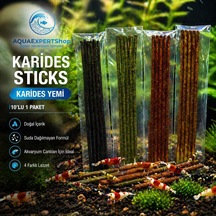 Aqua Expert Karides Sticks Karides Yemi 10 Lu Paket Doğal Besleyici Çubuk Yem Özel Formül - Hibiscus'lu