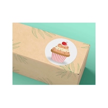 Cupcake Pasta Etiketi Tatlı Kek Mat Sticker 3 Cm 95 Adet Çok Renkli