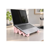 Violet Dalgalı Görünümlü Laptop Standı - Pastel Pembe