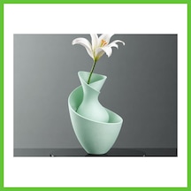 Bezos 3d Baskı Bold Vazo - Akışkan Formlu Dekoratif Vazo-mint Dmc