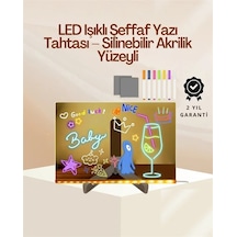 Ers Çocuklar İçin Renkli Led Mesaj Tahtası Neon Kalemli, Eğlenceli Ve Yaratıcı Yazı Panosu Çok Renkli