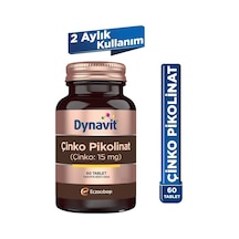 Dynavit Çinko Pikolinat 15mg 60 Tablet - Saç & Cilt & Tırnak & Bağışıklık - Zinc Picolinate