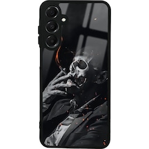 Samsung Uyumlu A16 Smoke Skull Tasarımlı Glossy Telefon Kılıfı Çok Renkli