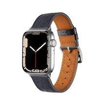 Noktaks - iOS Uyumlu Watch 44mm - Kordon Krd-76 Pu Deri Kordon Strap Kayış