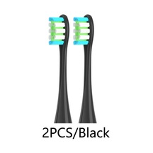 2pcsblack-yumuşak Yedek Kafaları Oclean Xx Pro Z1 F1 Mavi Fırça Kafaları Dupont Sonic Diş Fırçası Vakum Kıl Nozulları