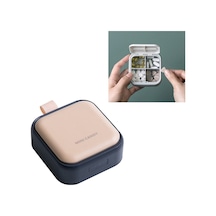 Sones İlaç Paketleme Kutusu Taşınabilir Taşınabilir Saklama Kutusu Küçük İlaç Kutusu Pembe