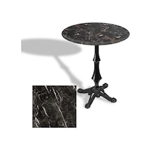 Çipa 1012 Döküm Ayak Yuvarlak Masa Çap 60cm - Werzalit, Wermodin Ve Allzalit Tabla - Teramo Çok Renkli