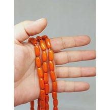 Bileklik Boy Ahşap Silindir Kesim Yarım Dizi 7 14mm Turuncu 51432 18cm Uzunluğundadır Çok Renkli