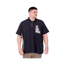 Mode Xl Büyük Beden Erkek T-shirt Polo Yaka Real U25309 Lacivert Lacivert