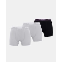 Kappa Logo Fuego 3 Pack Erkek Siyah-gri Slim Boxer