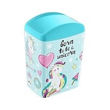 Soft Resimli Çöp Kutusu Döner Kapak 5 Lt Unicorn 10l Siyah