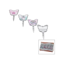 İbico İ15-038 Makyaj Aynası Saplı Çanta Tek Taraflı Kelebek Model Çanta Desenli Cep - 24'li Paket