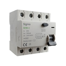 Sigma Shm4p 300ma 25a 6ka Trifaze Kaçak Akım Koruma Şalteri
