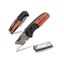 Workpro Wp211035 Ağır Hizmet Çelik/ahşap Gövde Katlanır Rötuş Maket Bıçağı + 11 Adet Yedek Bıçak