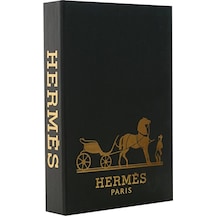 Herm Siyah Gold Dekoratif Kitap Kutusu