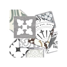 Tink Kendinden Yapışkanlı İngiliz Desenli Pvc Karo Kaplama 10x10 Cm 20'li Paket
