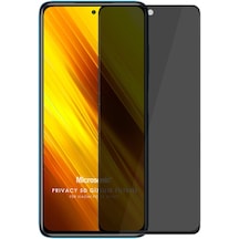 Microsonic Xiaomi Poco X3 Pro Privacy 5d Gizlilik Filtreli Cam Ekran Koruyucu Siyah