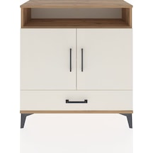 Arges Şifonyer 3 Raflı Tek Çekmeceli 2 Kapaklı 88x30x96 Çam-aytaşı Atlas Çam