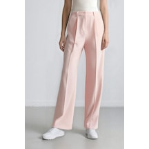 Defacto Afra x DeFacto Wide Leg Krep Kumaş Palazzo Pantolon Cepli Yüksek Bel Uzun Boy Geniş Paça F0083AX25SM Pembe