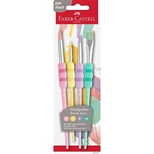 Yumuşak Dokulu Fırça Pastel Seti, 4 Lü, Kaymaz Tutma Yeri, Ergonomik Kavrama, İnce Ve Kalın Uçlu Boyama Fırçaları