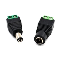 1 Takım 2,1mm Klemensli Dc Jak Erkek Dişi