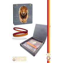 Galatasaray Orijinal Lisanslı Sarı Kırmızı 2'li Yetişkin Bileklik Aslan Baskılı Hediyelik Ahşap Kutulu 009 Kırmızı